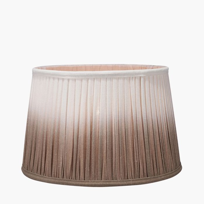Scallop 30cm Taupe Ombre Soft Pleated Tapered Shade