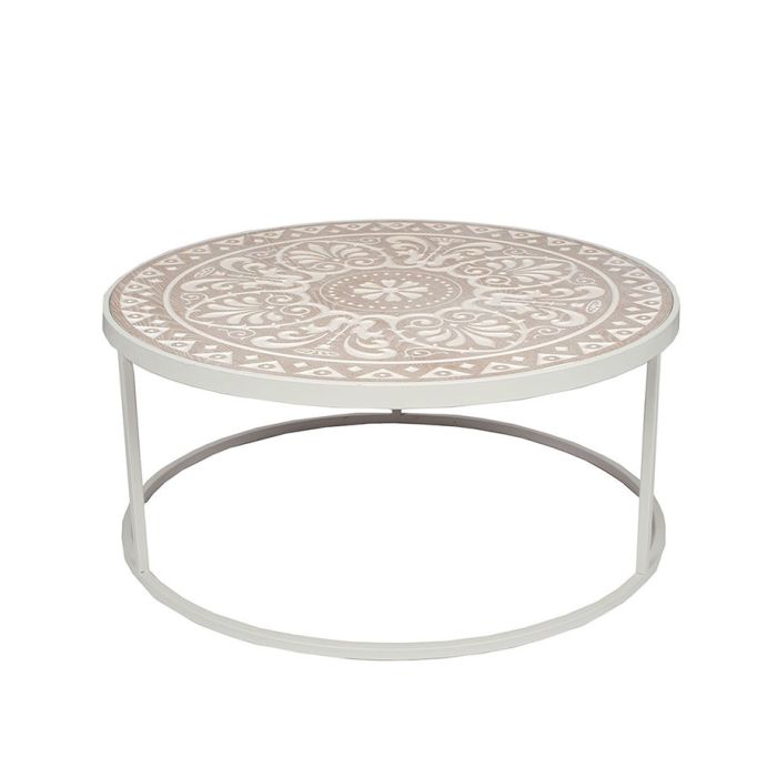 White iron store coffee table