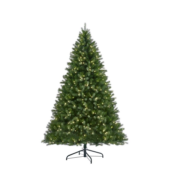 Arundel Spruce 225cm Artificial Christmas Tree with 650 Warm White Lights