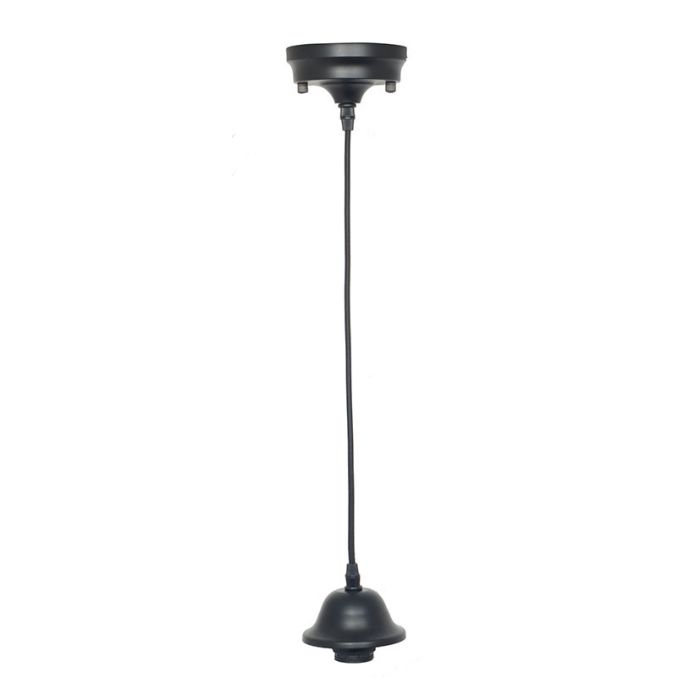 Black Retro Electrified Ceiling Fitting