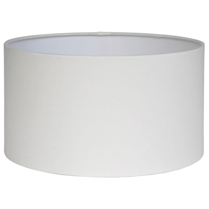 35cm Ivory Poly Cotton Cylinder Drum Shade