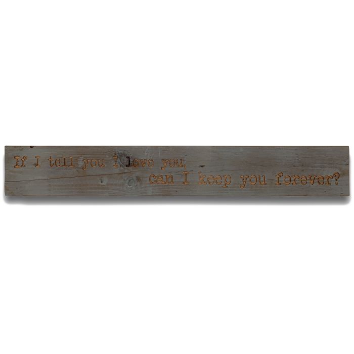 I Love You Grey Wash Wooden Message Plaque
