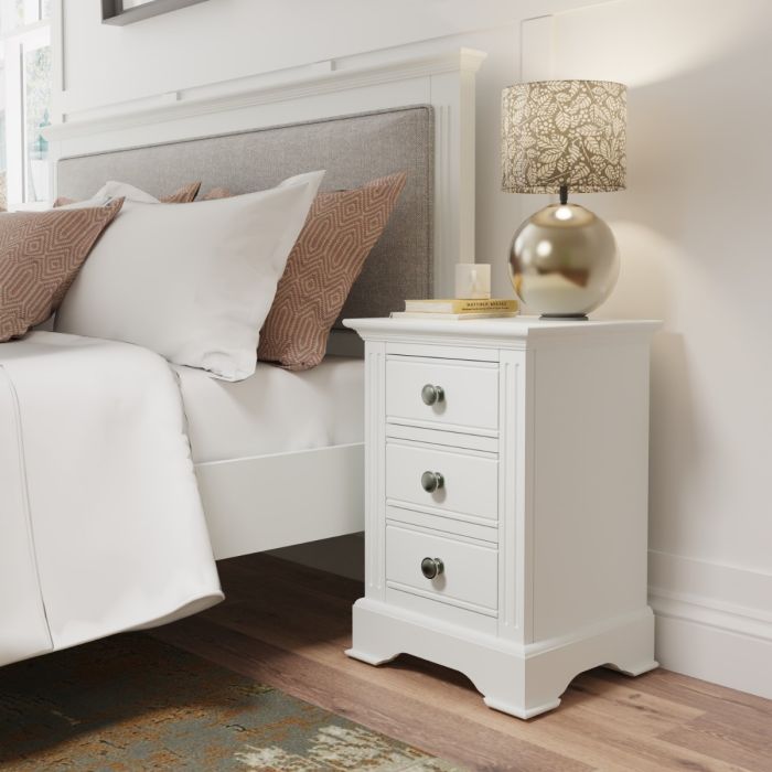 Essentials Large Bedside in White