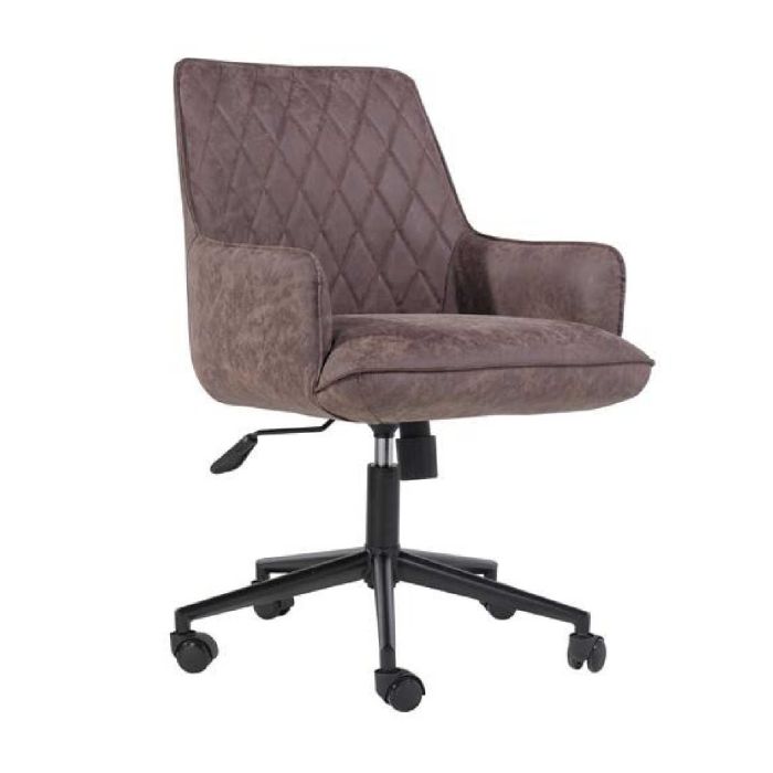 Essentials Diamond Stitch Office Chair in Brown