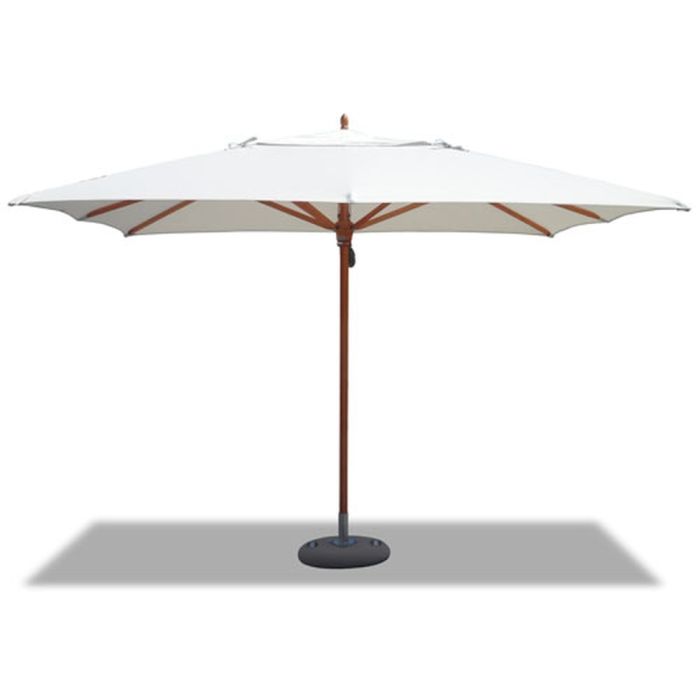 Tradewinds Classic Square Centre Pole Parasol 360x360cm. Ecru Canopy. 