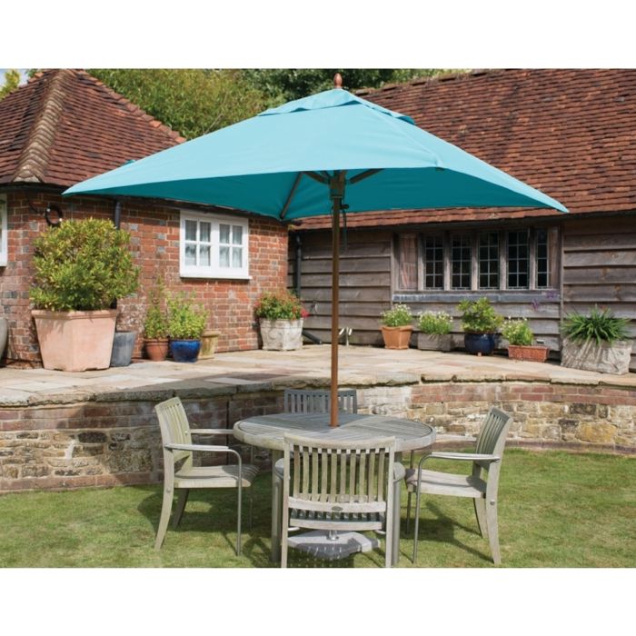 Tradewinds Classic Square Centre Pole Parasol 220x220cm. Choose from 8 Canopy Colours. 