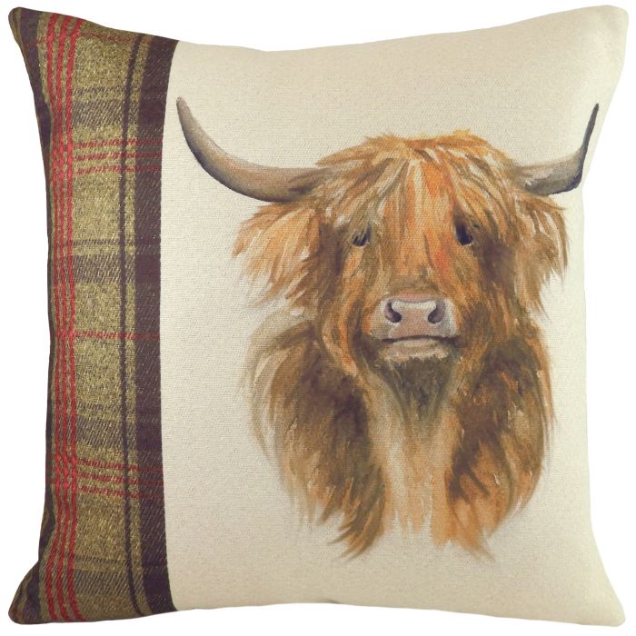 Hunter Highland Cow Cushion