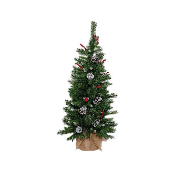 Frosted Berry 120cm Artificial Christmas Tree In Hessian Base