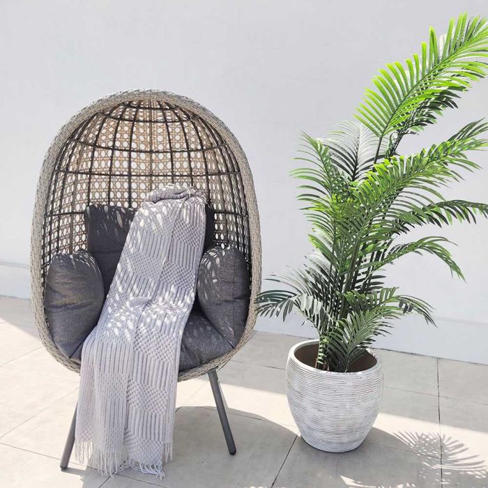 Stone Grey St Kitts Single Nest Egg Chair