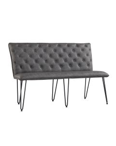 Essentials Studded back Bench 140cm in Grey