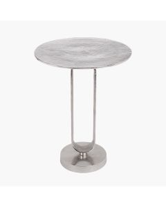 Zaneta Shiny Silver Metal Table