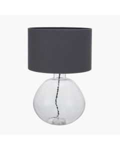 Beja Organic Shape Clear Bubble Glass Table Lamp