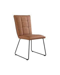 Essentials Panel back chair with angled legs - Tan  in Tan