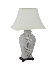 Hand Painted Cherry Blossom Ceramic Table Lamp
