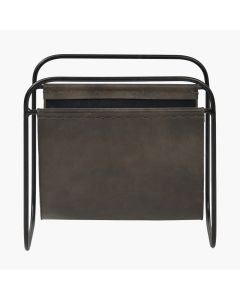 Eliseo Peppercorn Leather Magazine Rack