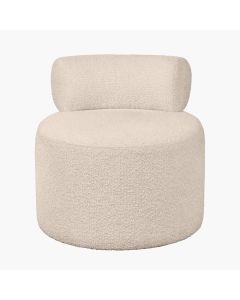 Assisi Taupe Teddy Fabric Modern Occasional Chair
