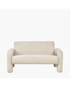 Ravello White Textured Fabric Armed Sofa