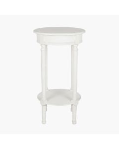 Heritage Elizabeth White Pine Wood Round Accent Table K/D