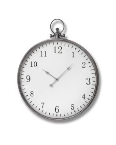 Silver Pocket Watch Wall Clock