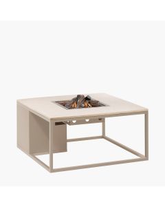 Cosiloft 100 Sandy Beige Fire Pit Table 100x100x50cm