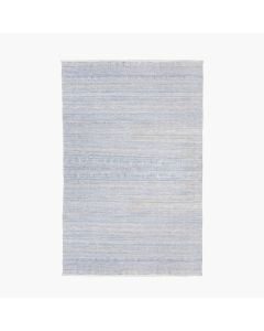 Indoor Outdoor Aqua Blue and White Inca Design Rug