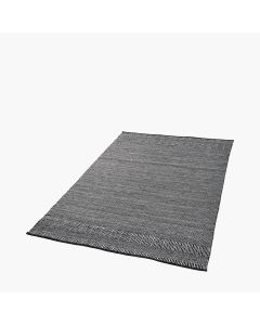 Indoor Outdoor Black and White Inca Design Rug