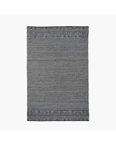 Outdoor Black and White Inca Design Rug
