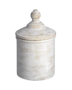 Large Antique White Cannister