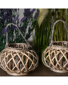 Large Wicker Basket Lantern