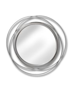 Silver Circled Wall Art Mirror