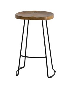 Franklin Hardwood Shaped Barstool