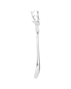 Silver Nickel Stag Head Detail Shoe Horn