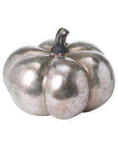Large Squat Silver Foil Pumpkin