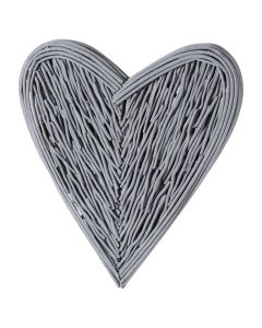 Grey Small Willow Branch Heart