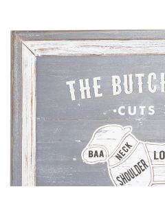 Butchers Cuts Lamb Wall Plaque