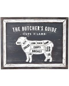 Butchers Cuts Lamb Wall Plaque