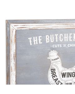 Butchers Cuts Chicken Wall Plaque