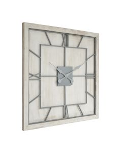 Williston White Square Large Wall Clock