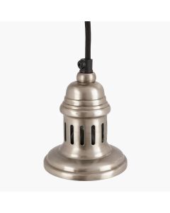 Antique Silver Metal Electrical Ceiling Fitting for Café & Dome Pendants