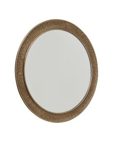 Hammered Large Brass Wall Mirror
