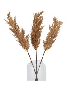 Taupe Faux Dried Pampas Grass Stem x 3
