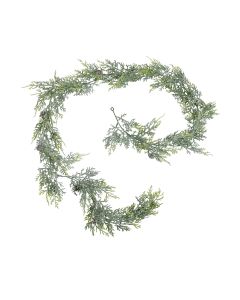 Frosted Pine Garland With Pinecones