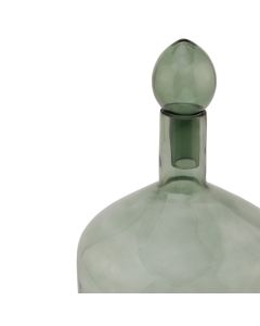 Smoked Sage Glass Bottle With Stopper