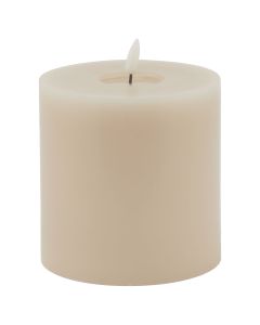 Luxe Collection Melt Effect 5x5 Taupe LED Wax Candle