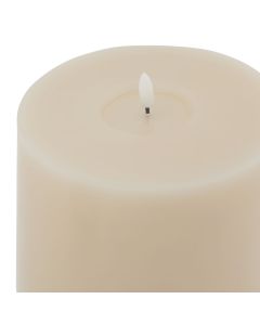 Luxe Collection Melt Effect 6x8 Taupe LED Wax Candle