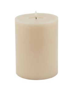 Luxe Collection Melt Effect 6x8 Taupe LED Wax Candle