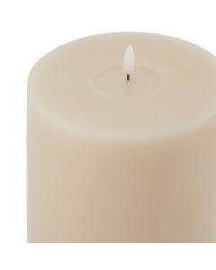 Luxe Collection Melt Effect 6x12 Taupe LED Wax Candle