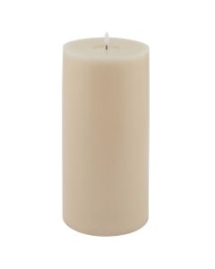 Luxe Collection Melt Effect 6x12 Taupe LED Wax Candle