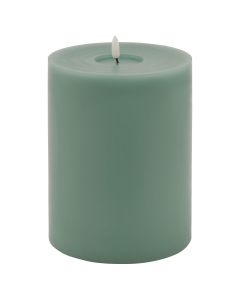 Luxe Collection Melt Effect 6x8 Sage LED Wax Candle