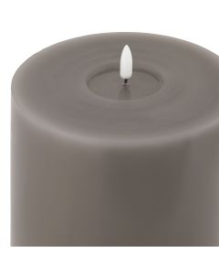 Luxe Collection Melt Effect 6x12 Grey LED Wax Candle